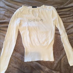 Bebe soft cut out sweater top